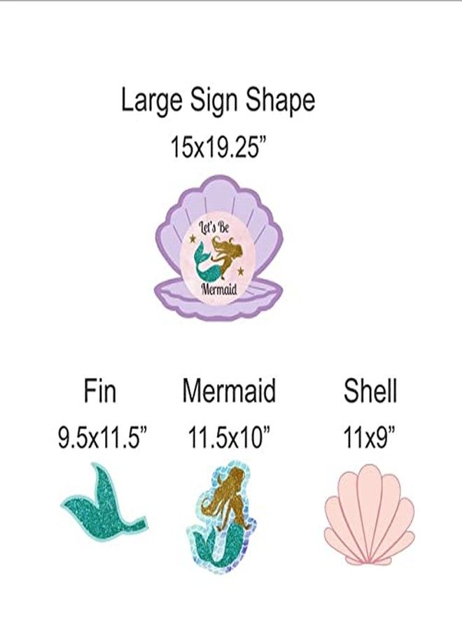 ثيم ماي بارتي زينة حفلات عيد ميلاد الفتيات (حورية البحر الصغيرة - قصاصات ورقية (عبوة من 4)) - Image 2